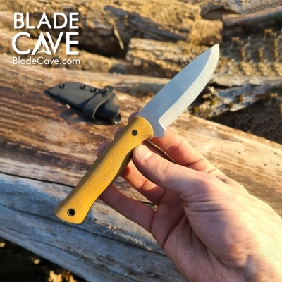 Scandi Grind AEB-L Stainless Steel Knife with Micarta Handle