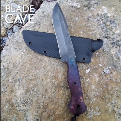 Handmade Bowie Knife – 80CRV2 Steel & Burl Wood