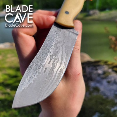 Handmade Damascus Nessmuk Skinner Knife – Premium Hunting Tool