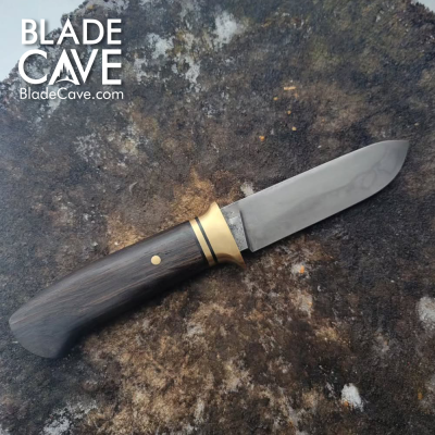 Handmade 26C3 Steel Hunting Knife with Hamon & Bog Oak