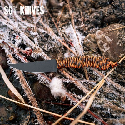 Speedgoat 2.0 Orange & Black | Full Tang Paracord Knife