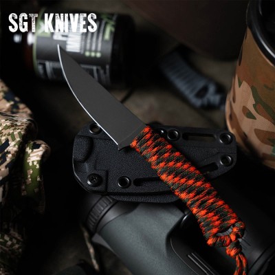 Speedgoat 2.0 Orange & Black | Full Tang Paracord Knife