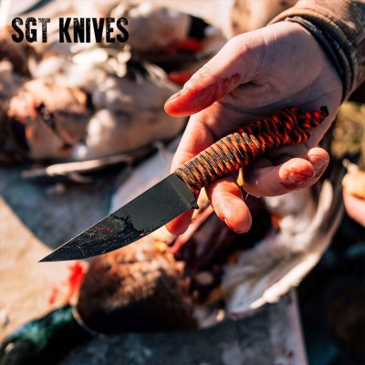 Speedgoat 2.0 Orange & Black | Full Tang Paracord Knife