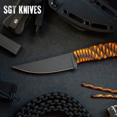 Speedgoat 2.0 Orange & Black | Full Tang Paracord Knife