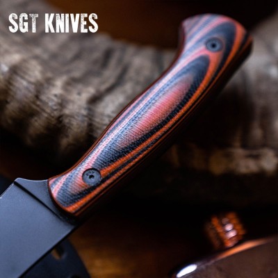 Beartooth Pro Skinning Blade – Orange & Black | Fleshing Knife