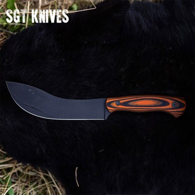 Beartooth Pro Skinning Blade – Orange & Black | Fleshing Knife