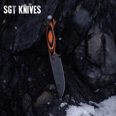 Super Cub Drop Point Hunter – Orange & Black | Ultimate Hunting Knife