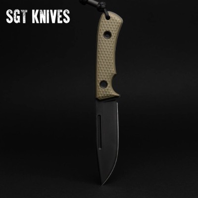 South Pole Dlc Knife – V4E Steel, Green G-10 Handle, Kydex Sheath