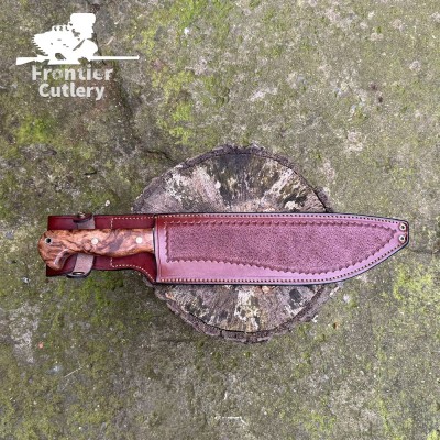 Handmade N690 Stainless Steel Machete with Chestnut Handle & Sheath