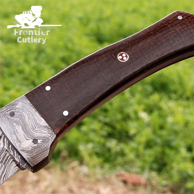 Handmade Damascus Steel Machete – Hunting & Survival Short Sword