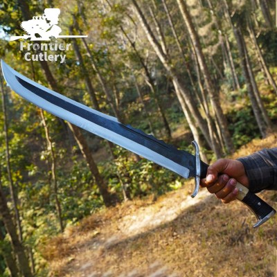 Hand-Forged Viking Hunting Machete – Carbon Steel Blade & Bone Handle