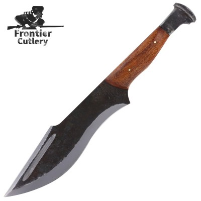 Hand-Forged Railroad Spike Knife – High Carbon Clip Point Machete