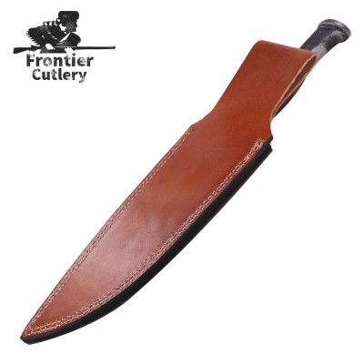 Hand-Forged Railroad Spike Knife – High Carbon Clip Point Machete