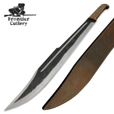 Hand-Forged Carbon Steel Machete – 21" Blade, Wood Handle, Sheath Hand-Forged Carbon Steel Machete – 21" Blade, Wood Handle, Sheath