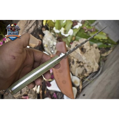 Twist Damascus Hunting Skinner Knife – Gift Ready