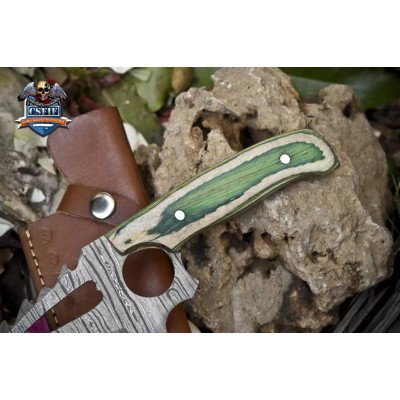 Twist Damascus Hunting Skinner Knife – Gift Ready