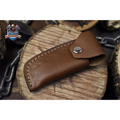 Handmade Twist Damascus Folding Knife