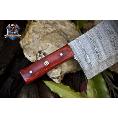 Twist Damascus Clever Chopper Knife