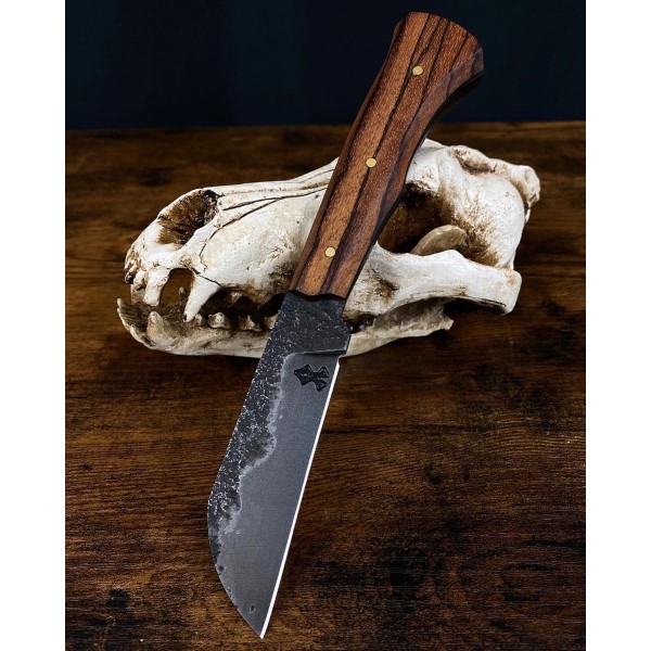 Hand-Forged Hadseax Twin Knife with Zebrawood Handle