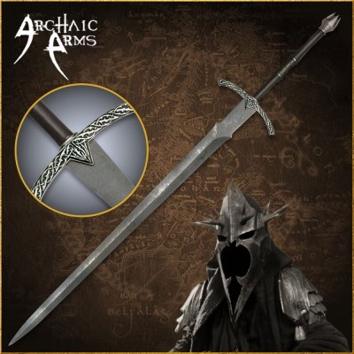 Witch King Sword full view with plaque – Official LOTR Collectible