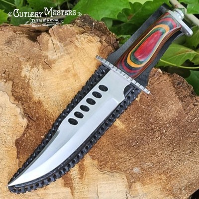 Rambo II Elite Adventure Blade | Premium Stainless Steel & Colorwood
