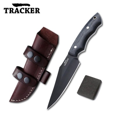 Handmade G10 Tactical Knife with D2 Steel Blade & Buffalo Leather