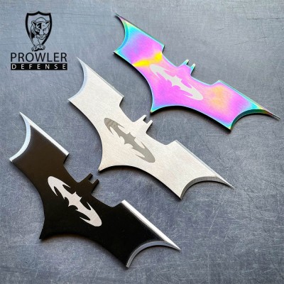 4" Batarang 3-Piece Throwing Knife Set – Mixed Colors