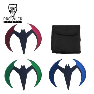 4" Batarang 3-Piece Throwing Knife Set – Red, Green & Blue