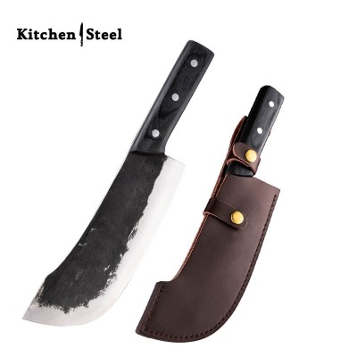 Nikushoku Hand-Forged Butcher Knife – 7.8" Carbon Steel Blade