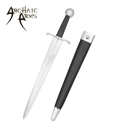 Coustille Combat Dagger with EN45 Steel Blade & Leather Scabbard