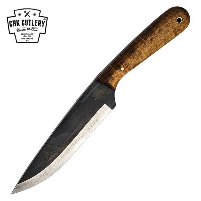 Camp King Survival Knife – Curly Maple Handle, Bushcraft Ready