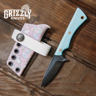 Drifter Turquoise EDC Knife – G10 Handle & Kydex Sheath