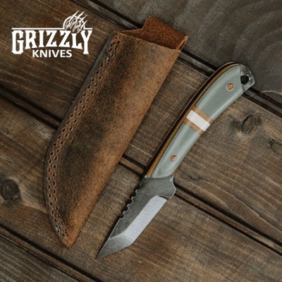 TANTO SPUR Vintage Green – Handmade Tactical Knife