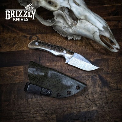 Kodiak Cub Knife – AEB-L Stainless Steel Blade with Antler Handle