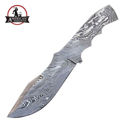 Damascus Skinner Blank Blade