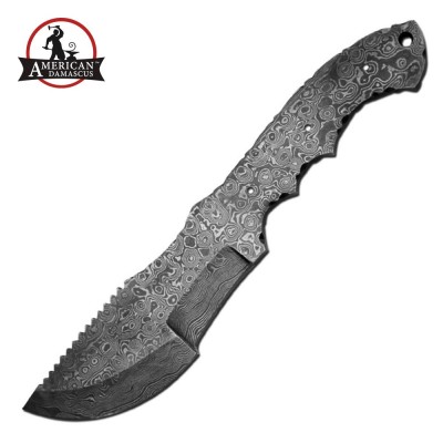 Damascus Tracker Knife Blank