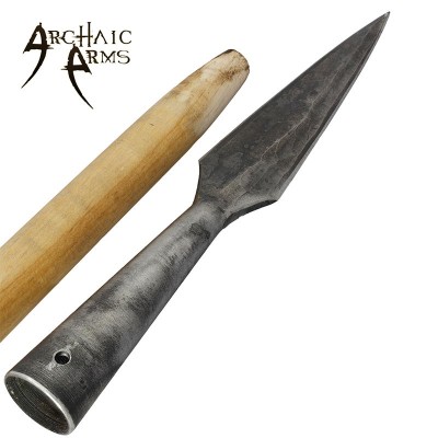 Metal Puncture Forged Spearhead – High Carbon Steel DIY Replica