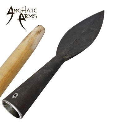 Hazy Warpath Viking Spearhead – Hand-Forged Carbon Steel Leaf Blade