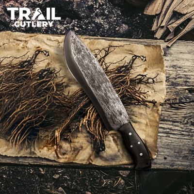 Premium 15" Hunting Knife with Leather Sheath