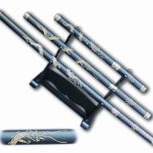 3 pcs Dragon Carving Swords Set