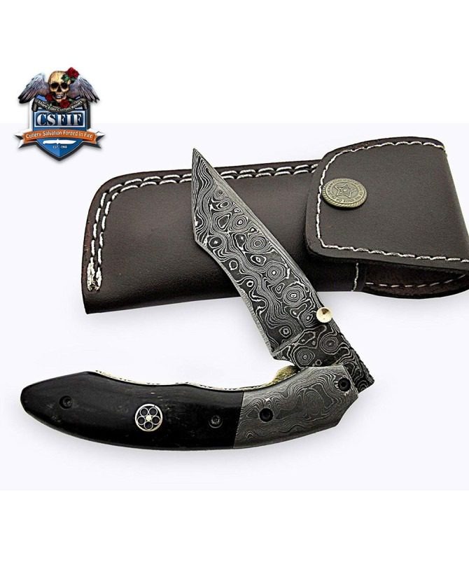 Damascus Blade Folding Knife