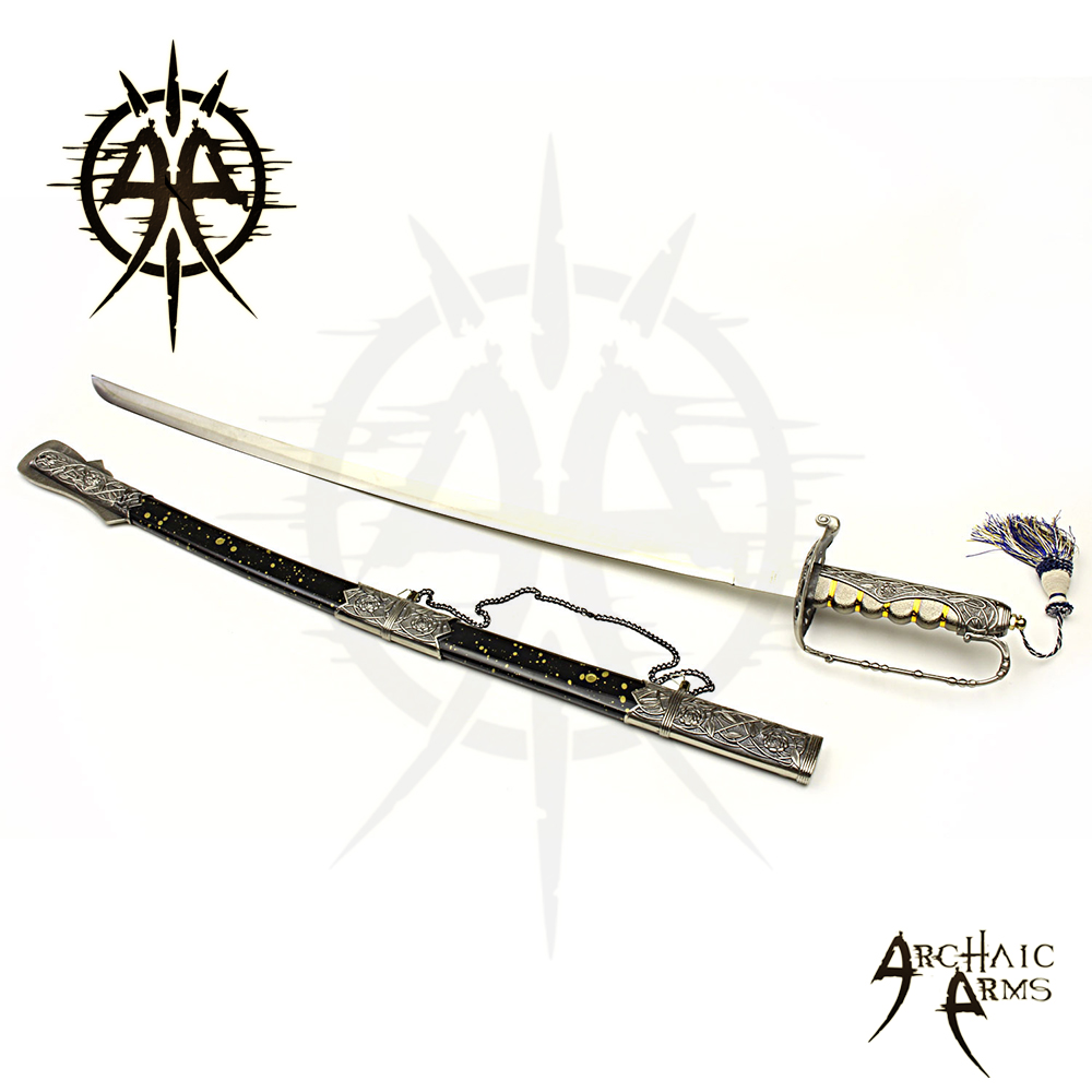 Fancy Oriental Handmade Stainless Steel Cavalry Sword