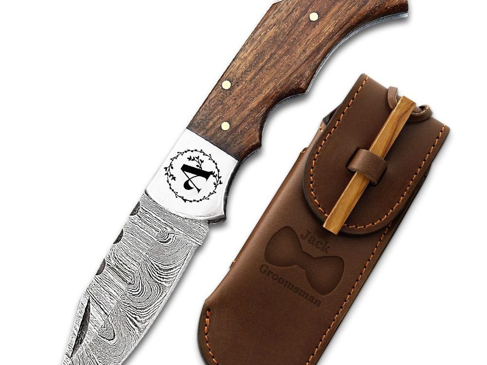 Damascus Steel Pocket Knife