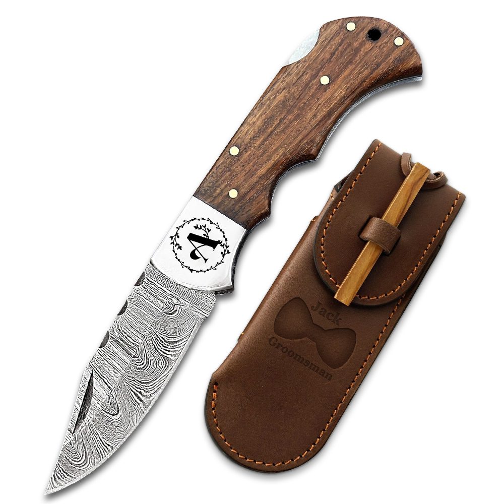 Damascus Steel Pocket Knife