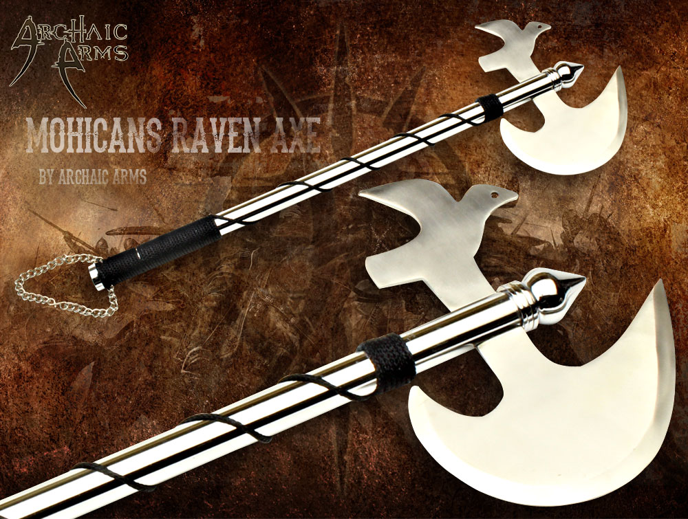 Mohicans Raven Hatchet Handmade Stainless Steel Blade.