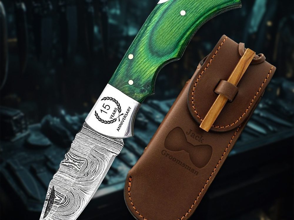 Handmade Damascus Steel Premium Quality Pocket Knife