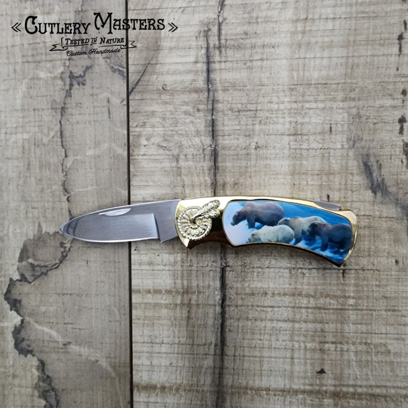 Salmon Fishing Knife with Design Inlay